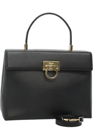 Salvatore Ferragamo Pre-owned, Kobieta, Czarny, ONE SIZE, Skóra, Pre-owned Skórzane torebki