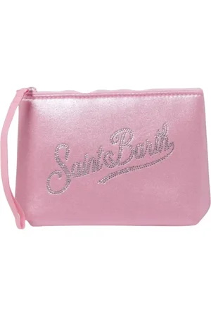 MC2 SAINT BARTH Torebki, Kobieta, Różowy, ONE SIZE, Rhinestone Kids Clutch Różowy Stylowy Dodatek