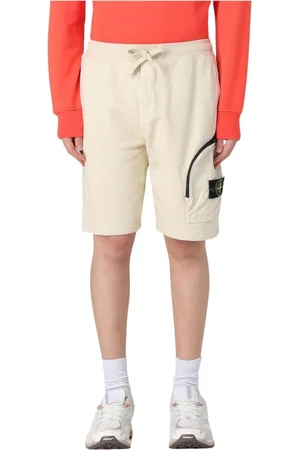 Stone Island Szorty, Mężczyzna, Beżowy, S, Czarne Szorty Cargo z Kieszeniami