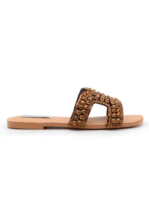 Steve Madden Buty, Kobieta, Pomarańczowy, 38 EU, Miedziane Geometryczne Sandały Kamienne
