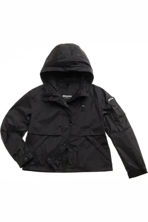 Blauer Kurtki, Kobieta, Czarny, S, Nylon, Metalowa Kurtka Nylonowa z Kapturem