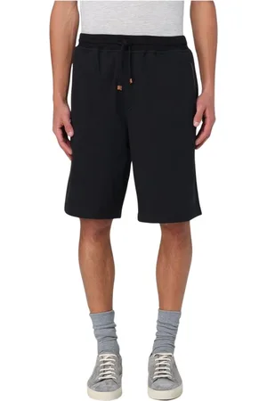 Brunello Cucinelli Szorty, Mężczyzna, Czarny, S, Casual Komfortowe Szare Spodenki