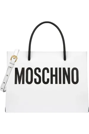 Moschino Torebki, Kobieta, Biały, ONE SIZE, Biała Skórzana Torba Shopper