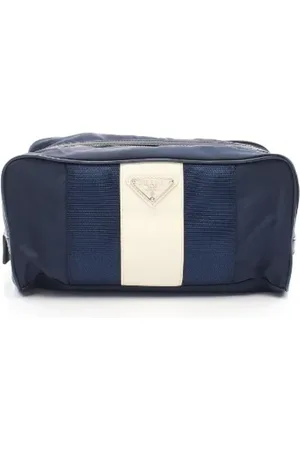 Prada Pre-owned, Mężczyzna, Niebieski, ONE SIZE, Skóra, Pre-owned Leather clutches