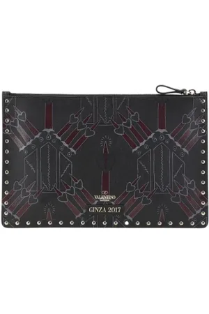 VALENTINO Pre-owned, Kobieta, Czarny, ONE SIZE, Skóra, Pre-owned Leather clutches