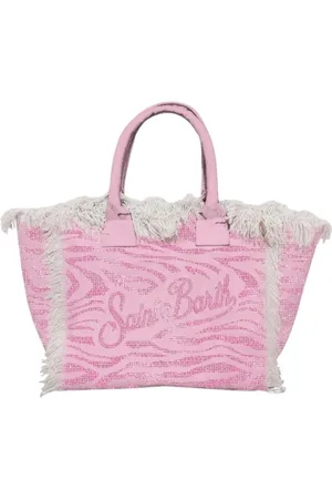 MC2 SAINT BARTH Torebki, Kobieta, Różowy, ONE SIZE, Torba Vanity Zebra Strass