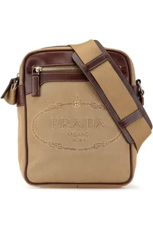 Prada Pre-owned, Kobieta, brązowy, ONE SIZE, Skóra, Pre-owned Canvas prada-bags