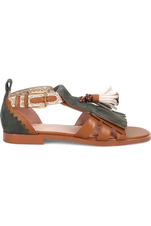 Coccinelle Buty, Kobieta, Wielobarwność, 40 EU, Len, Sandały Multikolor