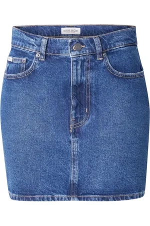 Guess Spódnice, Kobieta, Niebieski, W31, Denim, Klasyczna Jeansyowa Mini Spódnica