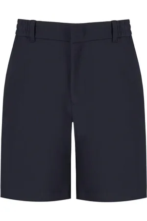Emporio Armani Szorty, Mężczyzna, Niebieski, M, Niebieskie Szorty Bermuda z Prążkami