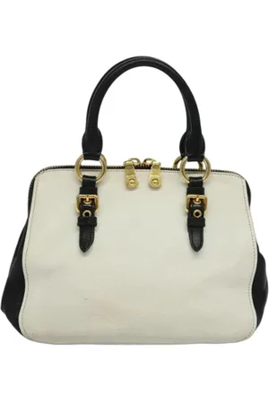 Miu Miu Pre-owned, Kobieta, Biały, ONE SIZE, Skóra, Pre-owned Skórzane torebki