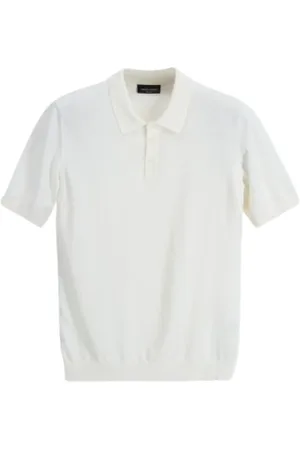 Roberto Collina Koszulki, Mężczyzna, Beżowy, XL, Bawełna, Ivory Bawełniany Polo Beżowy