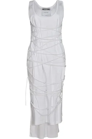 Moschino Sukienki, Kobieta, Biały, M, Elegancka Kolekcja Sukienek