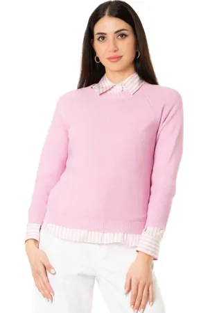 Max Mara Swetry, Kobieta, Różowy, S, Sweter z bawełny - Kolor Rose Berry