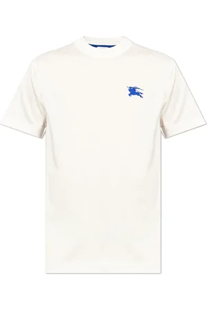 Burberry Koszulki, Mężczyzna, Biały, XL, Bawełna, T-shirt z logo
