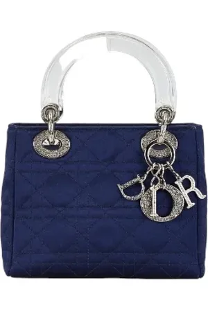 Dior Pre-owned, Kobieta, Niebieski, ONE SIZE, Satyna, Pre-owned Plastic handbags