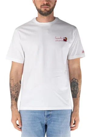 MC2 SAINT BARTH Koszulki, Mężczyzna, Biały, M, Portofino Strano T-shirt