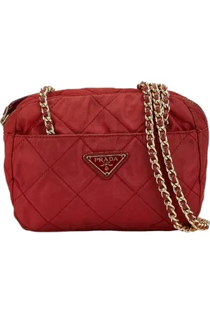 Prada Pre-owned, Kobieta, Czerwony, ONE SIZE, Skóra, Pre-owned Canvas crossbody-bags
