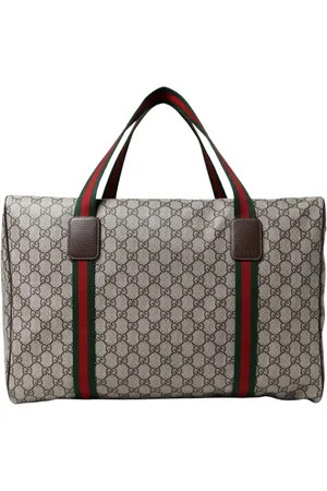 Gucci Torebki, Mężczyzna, Beżowy, ONE SIZE, Torba Podróżna z Kanwy