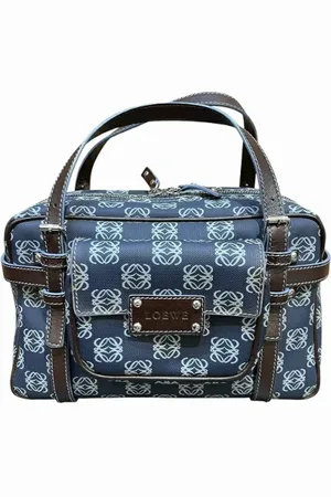 Loewe Pre-owned, Kobieta, Niebieski, ONE SIZE, Skóra, Pre-owned Skórzane torebki