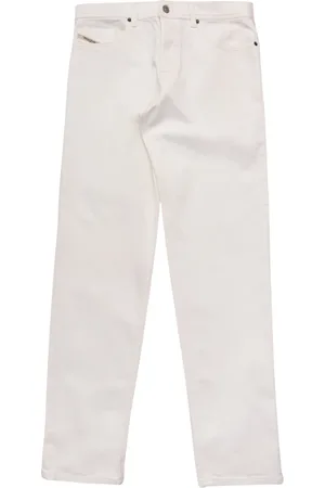 Diesel Jeansy, Mężczyzna, Biały, W32, Regular Fit Czyste Białe Jeansyy