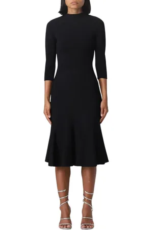 Stella McCartney Sukienki, Kobieta, Czarny, M, Elegancka Długa Sukienka