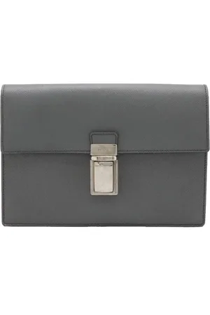 Prada Pre-owned, Kobieta, Szary, ONE SIZE, Skóra, Pre-owned Leather clutches