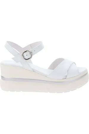 Nero Giardini Buty, Kobieta, Biały, 37 EU, Skórzane Sandały Damskie Eleganckie i Wygodne