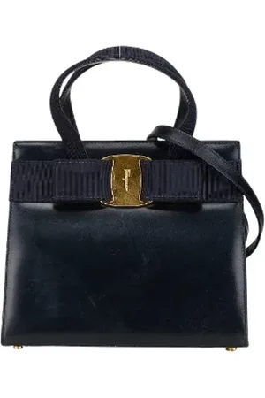 Salvatore Ferragamo Pre-owned, Kobieta, Czarny, ONE SIZE, Skóra, Pre-owned skórzane torby na ramię