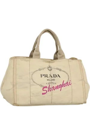 Prada Pre-owned, Kobieta, Biały, ONE SIZE, Skóra, Pre-owned Canvas prada-bags