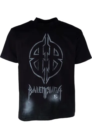Balenciaga Koszulki, Mężczyzna, Czarny, M, Len, Luźny bawełniany t-shirt dla mężczyzn