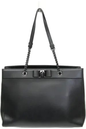 Salvatore Ferragamo Pre-owned, Kobieta, Czarny, ONE SIZE, Skóra, Pre-owned skórzane torby na ramię