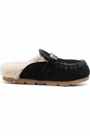 Mou Buty, Kobieta, Czarny, 37 EU, Czarne skórzane casual mules