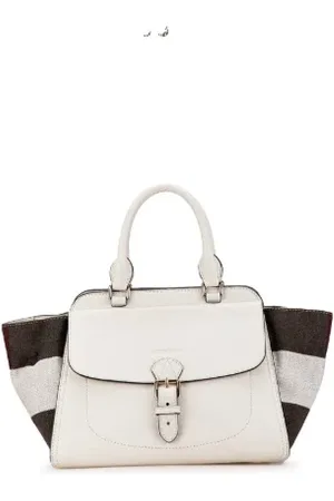 Burberry Pre-owned, Kobieta, Biały, ONE SIZE, Skóra, Pre-owned Skórzane torebki