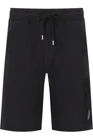 C.P. Company Szorty, Mężczyzna, Czarny, XL, Czarne Cargo Fleece Bermuda Shorts