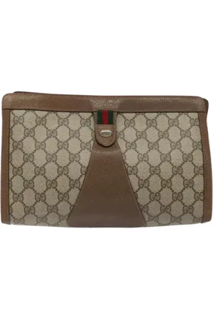 Gucci Pre-owned, Kobieta, Beżowy, ONE SIZE, Pre-owned Canvas clutches