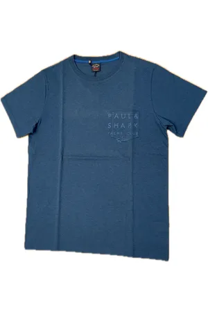 Paul & Shark Koszulki, Mężczyzna, Niebieski, L, Wielofunkcyjny bawełniany t-shirt z ikonicznym emblematem