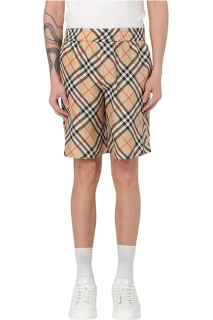 Burberry Szorty, Mężczyzna, Beżowy, M, Jedwabne szorty dla mężczyzn