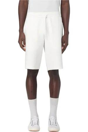 Armani Exchange Szorty, Mężczyzna, Biały, L, Białe Casual Sweatshorts