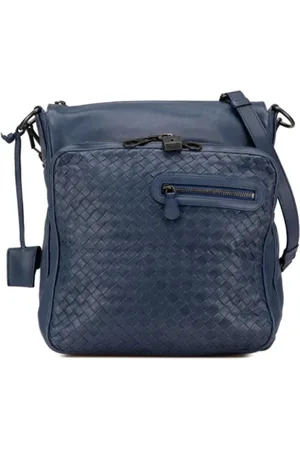 Bottega Veneta Pre-owned, Kobieta, Niebieski, ONE SIZE, Skóra, Pre-owned skórzane torby na ramię