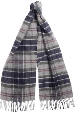 Barbour Akcesoria, Kobieta, Szary, ONE SIZE, Kaszmir, Kaszmirowy szal w kratkę z wełny jagnięcej