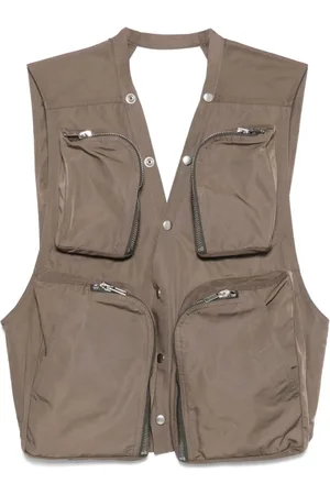 Rick Owens Kurtki, Mężczyzna, brązowy, M, Kurtka męska Cargo Vest