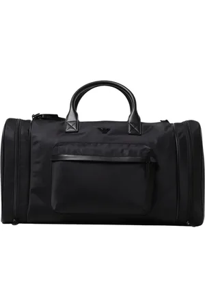 Emporio Armani Torebki, Mężczyzna, Czarny, ONE SIZE, Czarna Torba Podróżna Stylowa