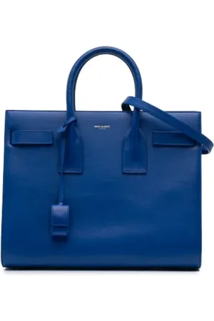 Saint Laurent Pre-owned, Kobieta, Niebieski, ONE SIZE, Skóra, Pre-owned Skórzane torebki
