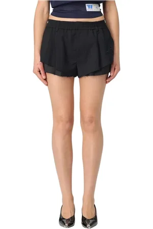 Alexander Wang Szorty, Kobieta, Czarny, S, Czarne Warstwowe Spodenki Casual