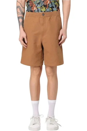 A.P.C. Szorty, Mężczyzna, brązowy, L, Czarne Spodnie Relaxed Fit z Kanwy
