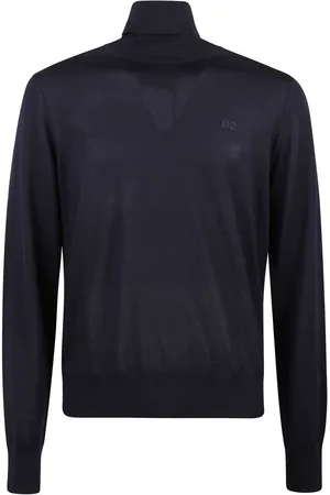 Dsquared2 Swetry, Mężczyzna, Niebieski, XL, Wełna, Golf z golfem