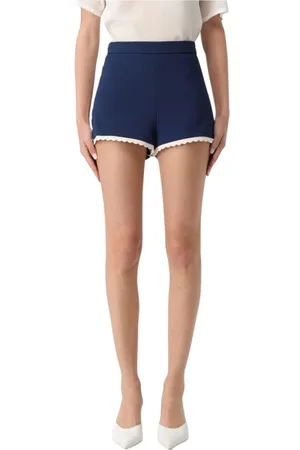 Elisabetta Franchi Szorty, Kobieta, Niebieski, S, Eleganckie Granatowe Spodenki