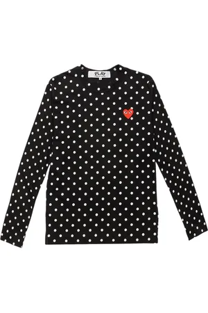 Comme des Garçons Koszulki, Mężczyzna, Czarny, S, Bawełna, Koszulka w kropki