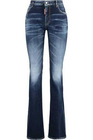 Dsquared2 Jeansy, Kobieta, Niebieski, M, Denim, Vintage Twiggy Jeansy z miedzianymi detalami